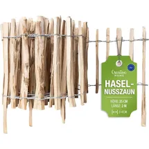 Creative Home Staketenzaun 200 x 35 cm Haselnuss