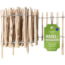 Creative Home Staketenzaun 200 x 35 cm Haselnuss