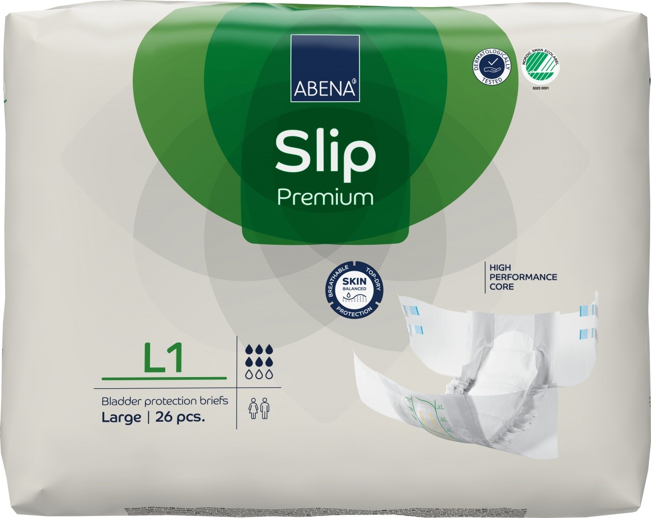 ABENA Slip Premium L1 Inkontinenz Slip, Karton 4x26 Stück
