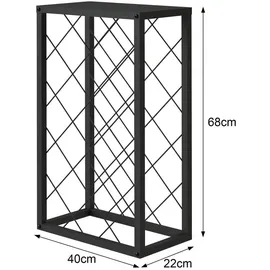 DanDiBo Ambiente Weinregal 40 x 68 x 22 cm Schwarz