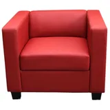 Mendler Sessel Loungesessel Lille ~ Kunstleder, rot