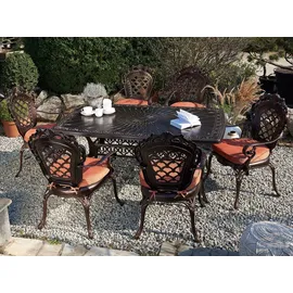 Beliani Gartenmöbel Set Aluminium Dunkelbraun Lizzano