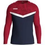 Jako Unisex Kinder Sweatshirt Iconic, Marine/chilirot, 152