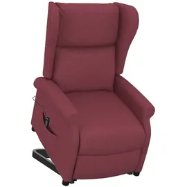 vidaXL Aufstehsessel Weinrot Stoff