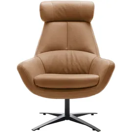 BeType Drehsessel Be Organic High Back Leder 81 x 92 x 83 cm Beige drehbar