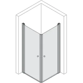 Breuer Elana 2.0' mit Eckeinstieg mattschwarz 90 x 90 x 200 cm