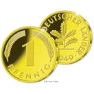 Glückspfennig aus massivem Gold