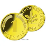 Glückspfennig aus massivem Gold