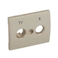 Legrand 771483 Abdeckung Antennen-Steckdose 2-Loch Hirschmann Galea titanium 1