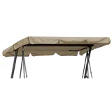 Quick Star Hollywoodschaukel Dachbezug 200 x 145 cm Beige Wasserdicht | Universal Ersatzdach Gartenschaukel 3 Sitzer | UV 50 Schaukel Dach Ersatz Bezug
