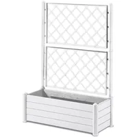 stefanplast Blumenkasten mit Spalier 100 x 43 x 35 cm Weiß