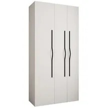 abiks möbel Drehtürenschrank COMO 120 x 245,5 x 50 cm Schwarz/Weiß