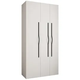 abiks möbel Drehtürenschrank COMO 120 x 245,5 x 50 cm Schwarz/Weiß