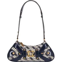 GUESS Kurzgriff Tasche Mintha Mini Top Zip navy logo