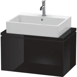 Duravit L-Cube 72x47,7cm, sw hgl, für Konsole, 1 Auszug