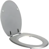 SENSEA - Toilettendeckel POP - Oval - Max 150 kg - MDF FSC - Silber - Toilettendeckel - Klodeckel - WC Sitz - Klobrille