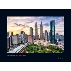 KUNTH Monats-Wandkalender Metropolen 2026