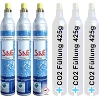 Cago 3 x CO2 Zylinder + 3 Füllung