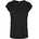 Modal Extended Shoulder Kurzarm-T-Shirt Black L