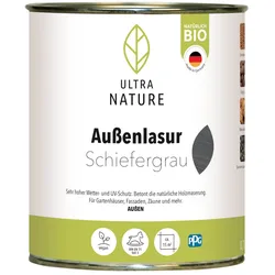 ULTRA NATURE Außen Lasur, 0,75-2,5L, Natürlich Bio, Lösemittelfrei, verschiedene Farben