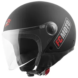 FC-Moto Square-RS Jet Helm, zwart-rood, L Voorman