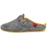 Andres Machado Clogs & Hausschuhe in Übergrößen Grau Val Grey Yellow/ Herren große Herrenschuhe, Größe:47 - Grau - 47