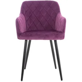 CLP Esszimmerstuhl Shila Samt Lila,