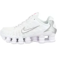 Nike Damen Shox TL Sneaker, Mehrfarbig (White/White/Metallic Silver/Max Orange 000), 36 EU
