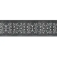 Zaun|zu® Sichtschutz Design Vlies Ornament für Doppelstabmatten Anthrazit 2,6m