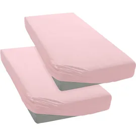 OTTO home Spannbettlaken Blackberry Single-Jersey 90 x 200 cm rosa 2 St.