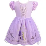 Lito Angels Prinzessin Rapunzel Kostüm Kleid für Kinder Mädchen, Casual Sommerkleid Verkleidung, Größe 5-6 Jahre 116