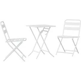 vidaXL Bistroset 3-tlg. Weiß