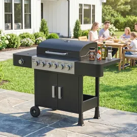 Outsunny Gasgrill 17,8 KW schwarz