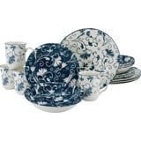 CreaTable Damask blau Kombiservice-Set, 16-tlg. (22258)