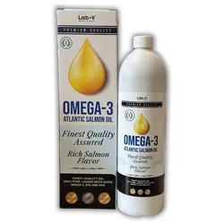 Lab-v Omega-3 100 % Hochwertiges Öl vom Atlantischen Lachs für Hunde und Katzen 1000 ml