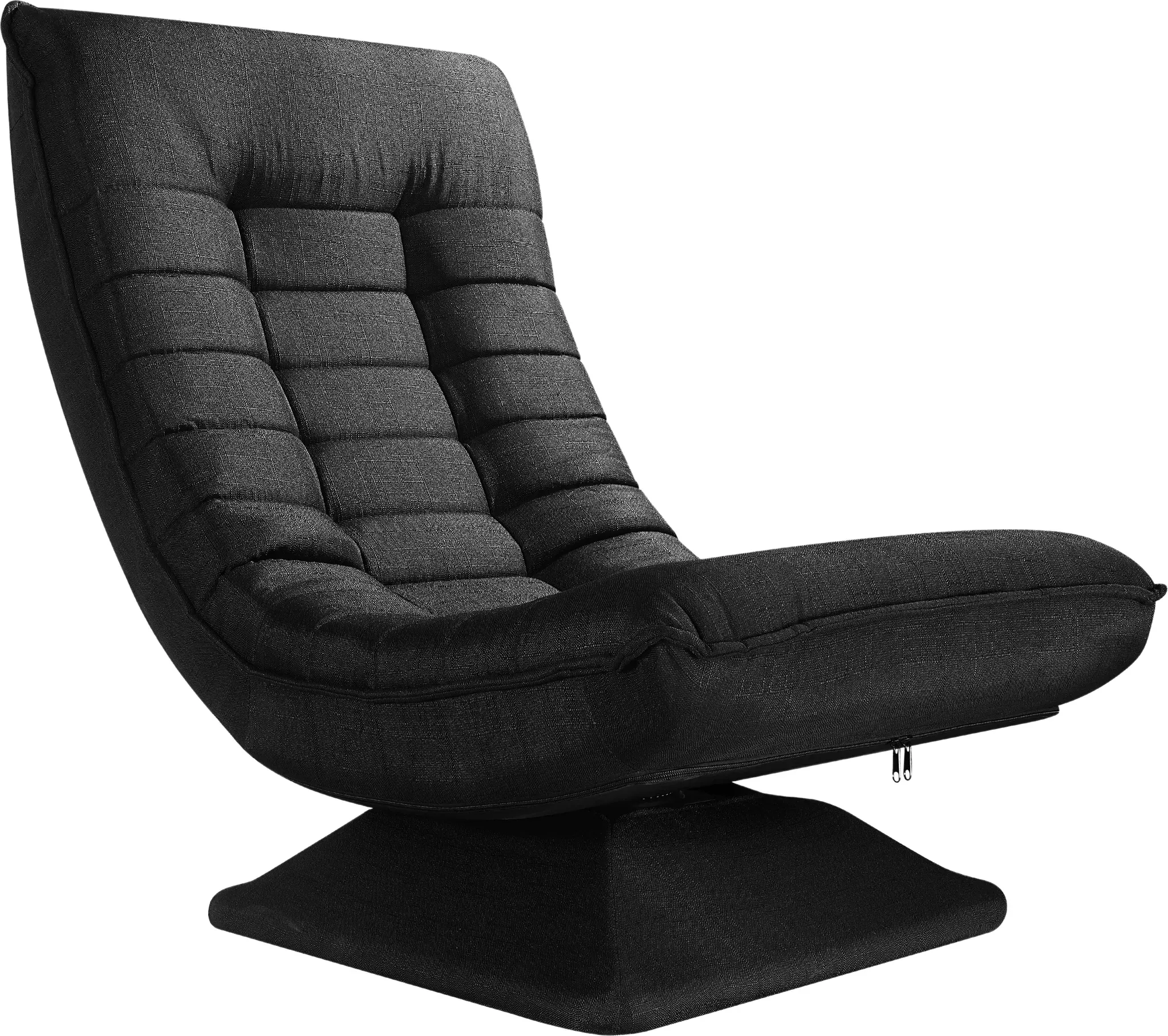 Sessel Aberdeen Schwarz Stoff 5fach verstellbar 360 Grad drehbar klappbar