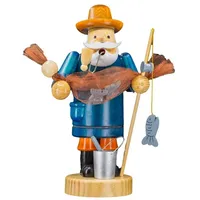 Kaladia Räuchermännchen/Räucherfigur aus Holz - Rauchfigur Angler - für