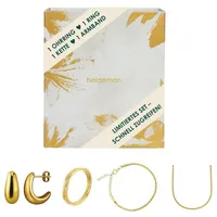 Heideman Schmuck-Adventskalender Heideman Schmuck Geschenkbox – Basic (25-tlg), Schmuckset mehrteilig Schmuck für Frauen - 4 Schmuckstücke goldfarben
