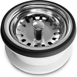 Aquade Siebkorbventil Ø 70 mm Unverschließbar Korbventil Stößelventil für Spüle