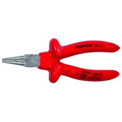 Rundzange, kurze, flache Backen, VDE-isoliert, 160mm
