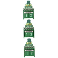 Cabilock 3st Countdown Zum Irischen Tag Dekor Wohnkultur St. Patricks Day Ornament St. Patrick's Day Adventskalender Schicker Heimkalender Esstisch Holz Irland