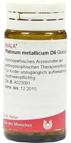 PLATINUM METALLICUM D 6 Globuli 20 g