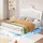 XDOVET Kinderbett Hausbett 140 x 200 cm Holz Kunstleder weiß