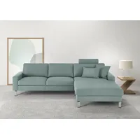 Candy 3C Candy Ecksofa »Lecce, wahlweise PUR-Schaumstoff oder Tonnentaschenfederkern«, Bett im 2,5-Sitzer, teilmotorische Schlaffunktion im Longchair, L-Form