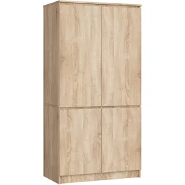 Akord Kleiderschrank S90 90 x 180 x 51 cm Sonoma Eiche
