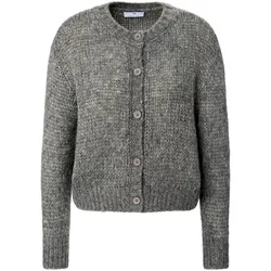 Strickjacke überschnittener Schulter Peter Hahn grau, 52