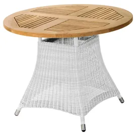 Zebra Loomus Gartentisch Ø 100 x 75 cm silkwhite/natur