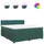 vidaXL Boxspringbett 180 x 200 cm Dunkelgrün