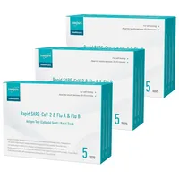 EUROPAPA Influenza-Schnelltest Corona + Influenza A/B 3in1 Schnelltest, 15-tlg., Zuhause, Einzelverpackt, Schnelles Ergebnis, einfache Handhabung, hohe Genauigkeit