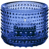 Iittala Iittala, Kastehelmi Teelichthalter aus Mundgeblasenem Glas in der Farbe Ultramarin Blue in der Größe 6,4x7,6cm, 1066662